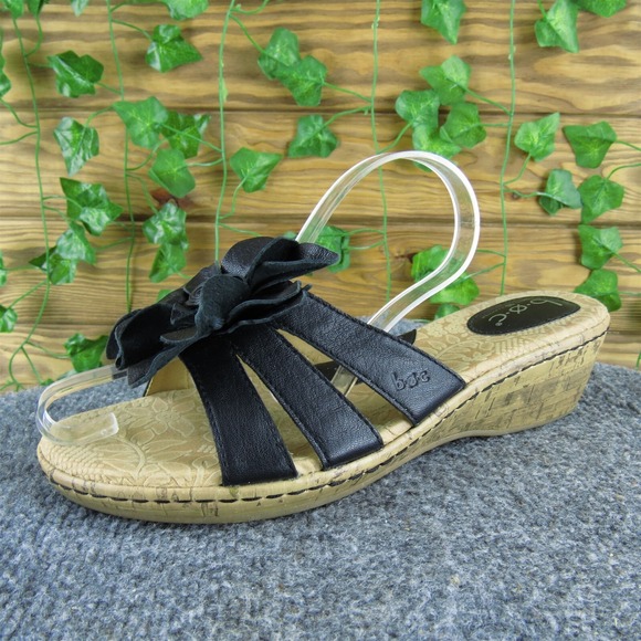 Born Women's Concept Slide‎ Black Leather Sz 10 Medium Gently Used 2025 - Picture 1 of 6